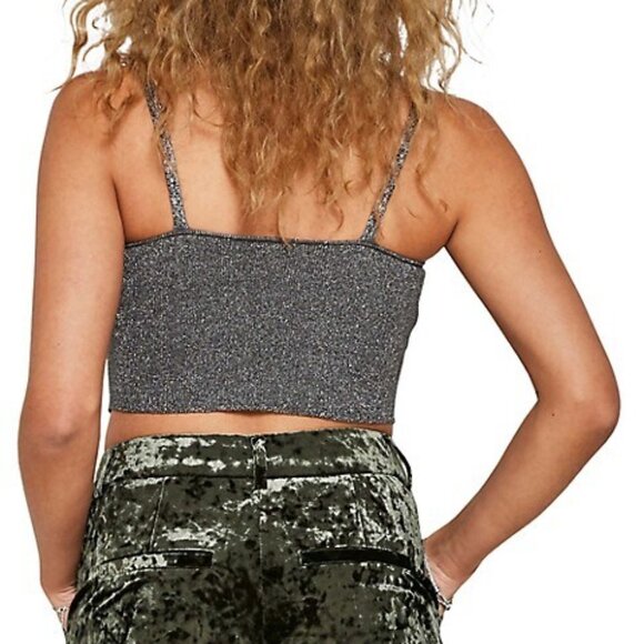 Knit Bandeau Top, DARK GREY - Picture 9 of 9